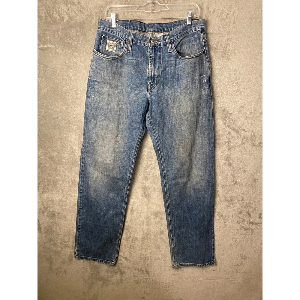 Cinch Men's Jeans 34x34 Blue Denim F4622 Relaxed Fit Made in Mexico
